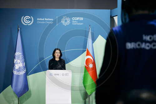 Annalena Baerbock auf der COP29 in Baku