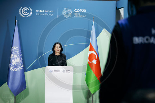 Annalena Baerbock auf der COP29 in Baku