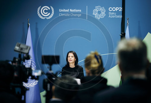 Annalena Baerbock auf der COP29 in Baku