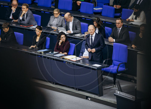 Bundeskanzler Olaf Scholz im Deutschen Bundestag