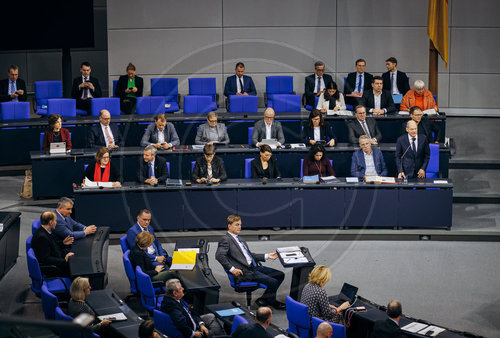 Bundeskanzler Olaf Scholz im Deutschen Bundestag