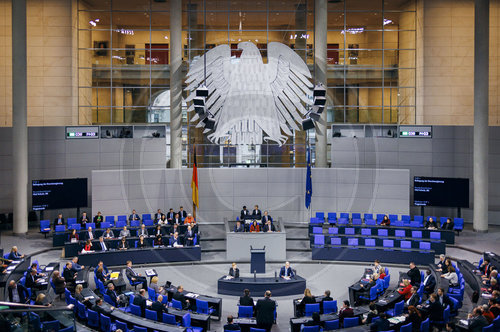 Bundeskanzler Olaf Scholz im Deutschen Bundestag