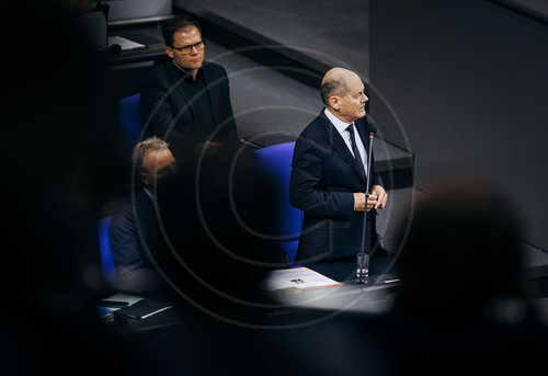 Bundeskanzler Olaf Scholz im Deutschen Bundestag