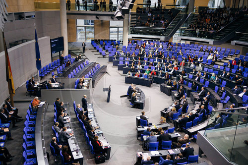 Bundeskanzler Olaf Scholz im Deutschen Bundestag