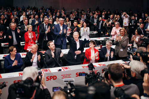 Olaf Scholz auf dem SPD Parteitag