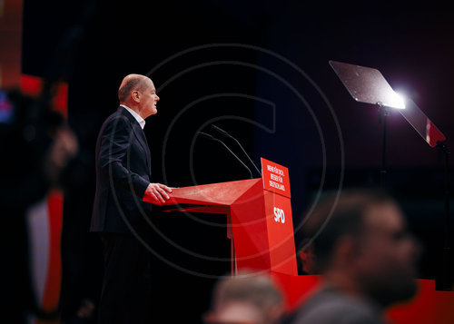 Olaf Scholz auf dem SPD Parteitag