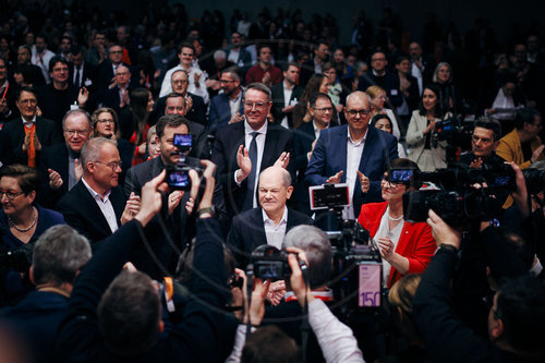 Olaf Scholz auf dem SPD Parteitag