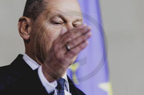 Pressekonferenz von Bundeskanzler Olaf Scholz