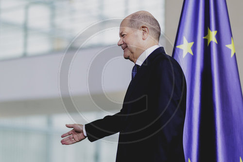 Pressekonferenz von Bundeskanzler Olaf Scholz