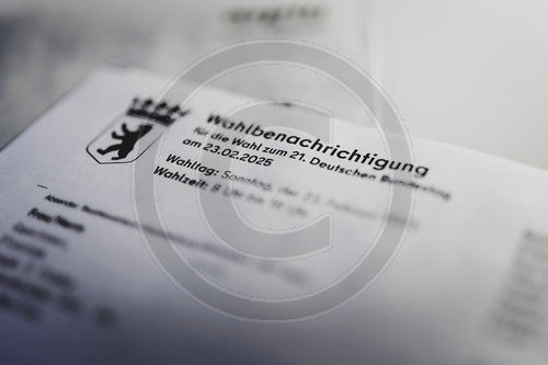 Wahlbenachrichtigung fuer die Bundestagswahl