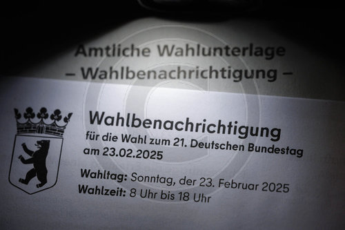 Bundestagswahl zum 21. Deutschen Bundestag