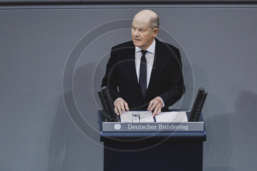 Regierungserklaerung von Bundeskanzler Scholz