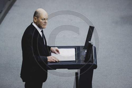 Regierungserklaerung von Bundeskanzler Scholz