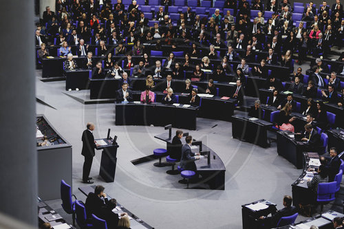 Regierungserklaerung von Bundeskanzler Scholz