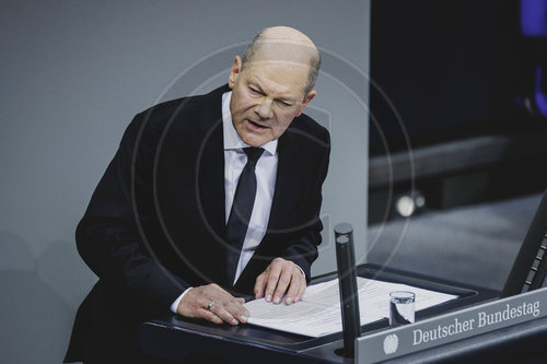 Regierungserklaerung von Bundeskanzler Scholz