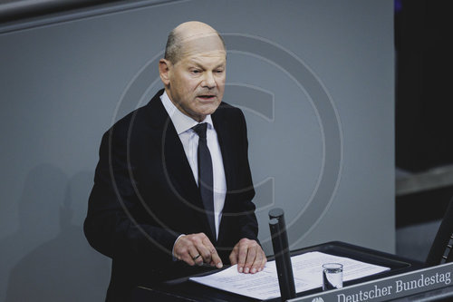 Regierungserklaerung von Bundeskanzler Scholz