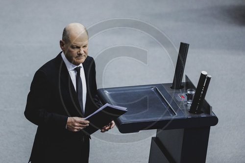 Regierungserklaerung von Bundeskanzler Scholz