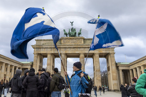 Friedenstaube vor dem Brandenburger Tor