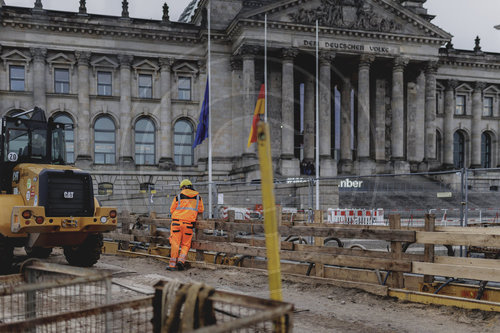 Baustelle vor dem Reichstag