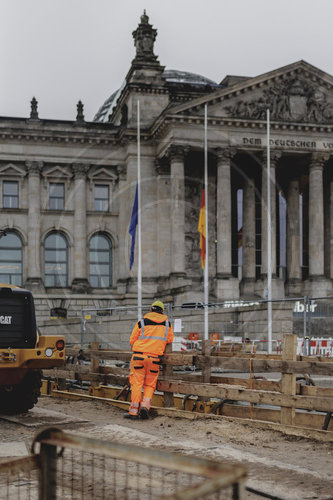 Baustelle vor dem Reichstag