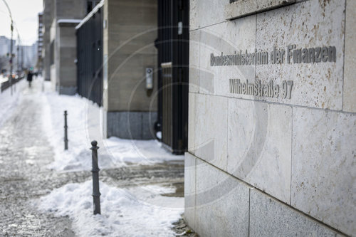 Finanzministerium im Schnee