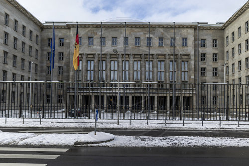 Finanzministerium im Schnee