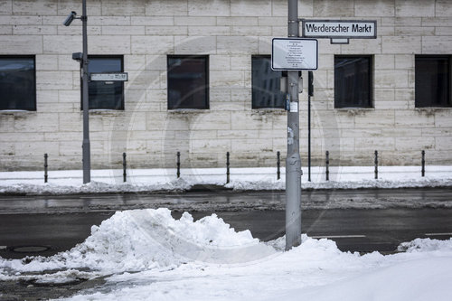 Auswaertiges Amt im Schnee