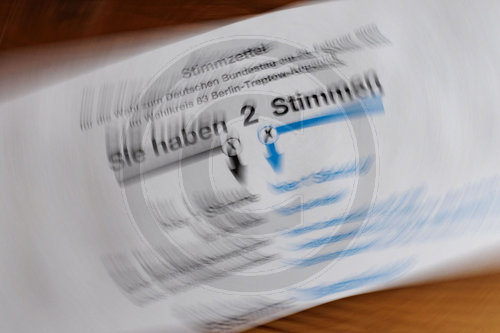 Stimmzettel Bundestagswahl