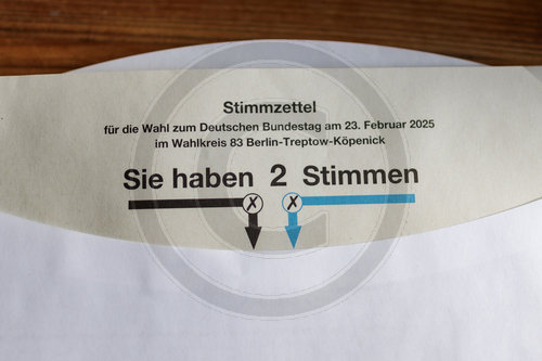 Stimmzettel Bundestagswahl