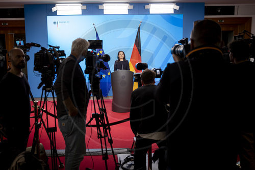 Pressestatement von Aussenministerin Baerbock