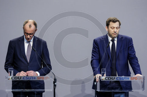 Pressekonferenz nach Einigung bei Koalitionsverhandlungen