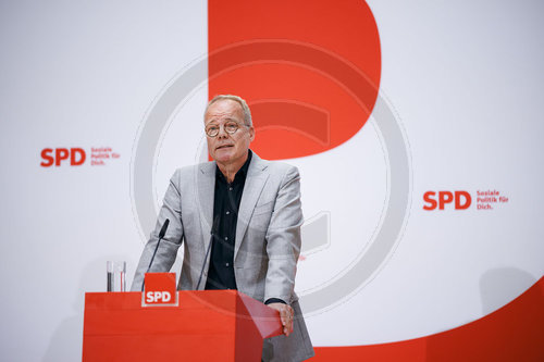 Matthias Miersch informiert ueber den Ausgang des SPD-Mitgliedervotums