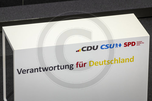 Unterzeichnung des Koalitionsvertrages