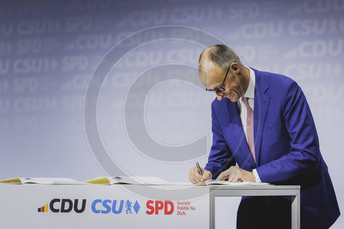 Unterzeichnung des Koalitionsvertrages