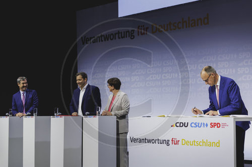 Unterzeichnung des Koalitionsvertrages