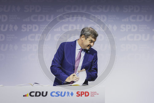 Unterzeichnung des Koalitionsvertrages