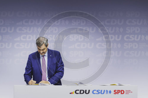 Unterzeichnung des Koalitionsvertrages