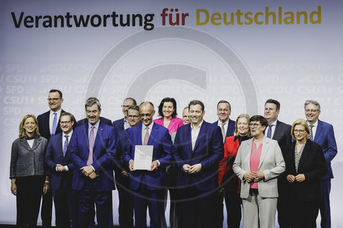 Unterzeichnung des Koalitionsvertrages