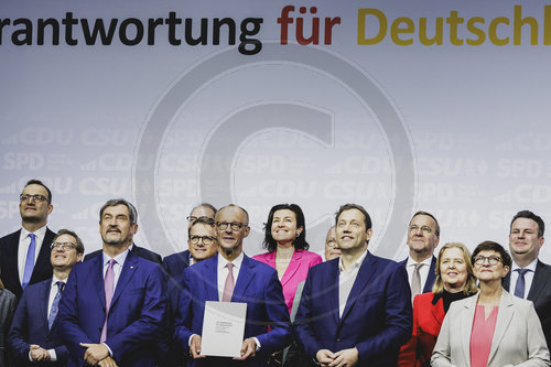 Unterzeichnung des Koalitionsvertrages