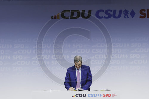Unterzeichnung des Koalitionsvertrages