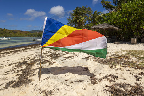 Flagge der Seychellen.