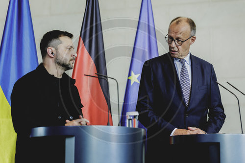 Pressekonferenz von Friedrich Merz und Wolodymyr Selenskyj