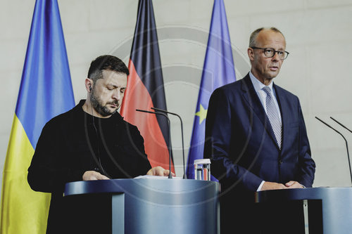 Pressekonferenz von Friedrich Merz und Wolodymyr Selenskyj
