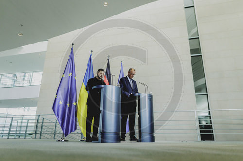 Pressekonferenz von Friedrich Merz und Wolodymyr Selenskyj