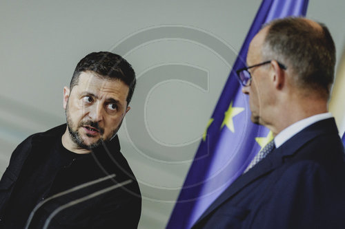Pressekonferenz von Friedrich Merz und Wolodymyr Selenskyj