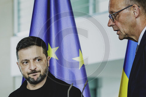 Pressekonferenz von Friedrich Merz und Wolodymyr Selenskyj