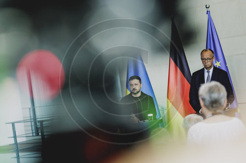 Pressekonferenz von Friedrich Merz und Wolodymyr Selenskyj