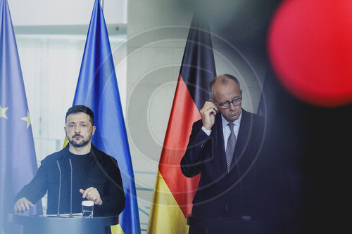 Pressekonferenz von Friedrich Merz und Wolodymyr Selenskyj
