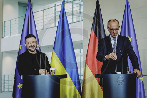 Pressekonferenz von Friedrich Merz und Wolodymyr Selenskyj