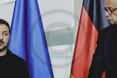 Pressekonferenz von Friedrich Merz und Wolodymyr Selenskyj